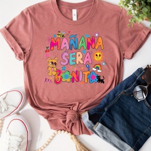Cartoon Print T-Shirt, Short Sleeve Crew Neck Casual Top For Summer & Spring, Women's Clothing