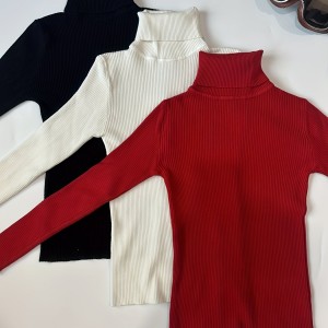 Solid Turtle Neck Sweater 3 Pack, Casual Long Sleeve Slim Pullover Sweater, Women's Clothing